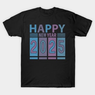 Happy New Year 2025 Muted Colors Design T-Shirt